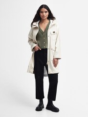 Barbour International® White Conrad Showerproof Hooded Jacket - Image 3 of 7