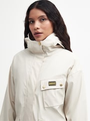 Barbour International® White Conrad Showerproof Hooded Jacket - Image 4 of 7