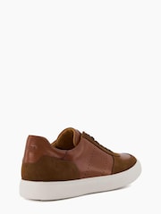 Dune London Natural Twickenham Perforated Trainers - Image 3 of 4