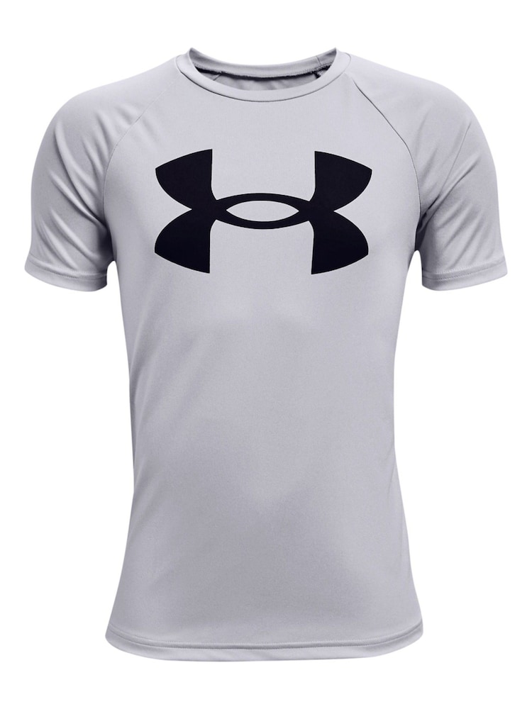 Under Armour Grey Tech Big Logo Short Sleeve T-Shirt - Image 1 of 2