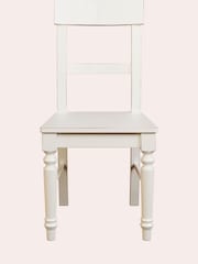 Laura Ashley Set of 2 White Dorset Upholstered Wooden Dining Chairs - Image 3 of 5