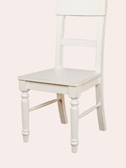 Laura Ashley Set of 2 White Dorset Upholstered Wooden Dining Chairs - Image 4 of 5