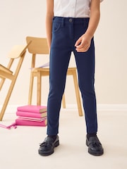 Navy Regular Length Jersey Stretch Skinny School Trousers (3-18yrs) - Image 1 of 7