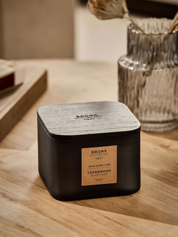 Black Bronx Cedarwood and Vetiver 3 Wick Fragranced Candle - Image 2 of 6