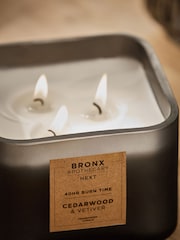 Black Bronx Cedarwood and Vetiver 3 Wick Fragranced Candle - Image 3 of 6