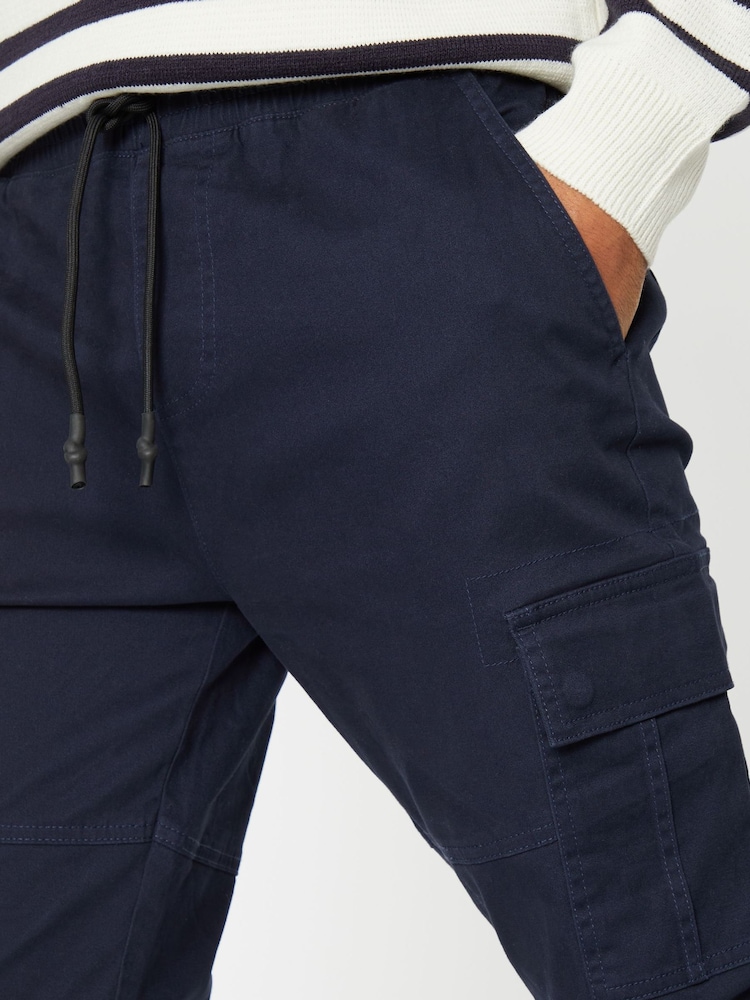 Threadbare Blue Cuffed Cargo Trousers - Image 4 of 4 Threadbare Blue Cuffed Cargo Trousers - Image 4 of 4