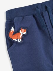 Bleu marine renard - JoJo Maman Bébé Appliqué Knee Pet in Pocket Joggers - Image 2 de 3