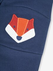 Bleu marine renard - JoJo Maman Bébé Appliqué Knee Pet in Pocket Joggers - Image 3 de 3