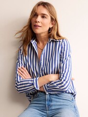 Boden Blue Sienna 100% Cotton Shirt - Image 4 of 6