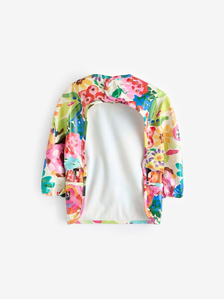 Bright Floral Baby Weaning And Feeding Sleeved Bibs - Image 1 of 1