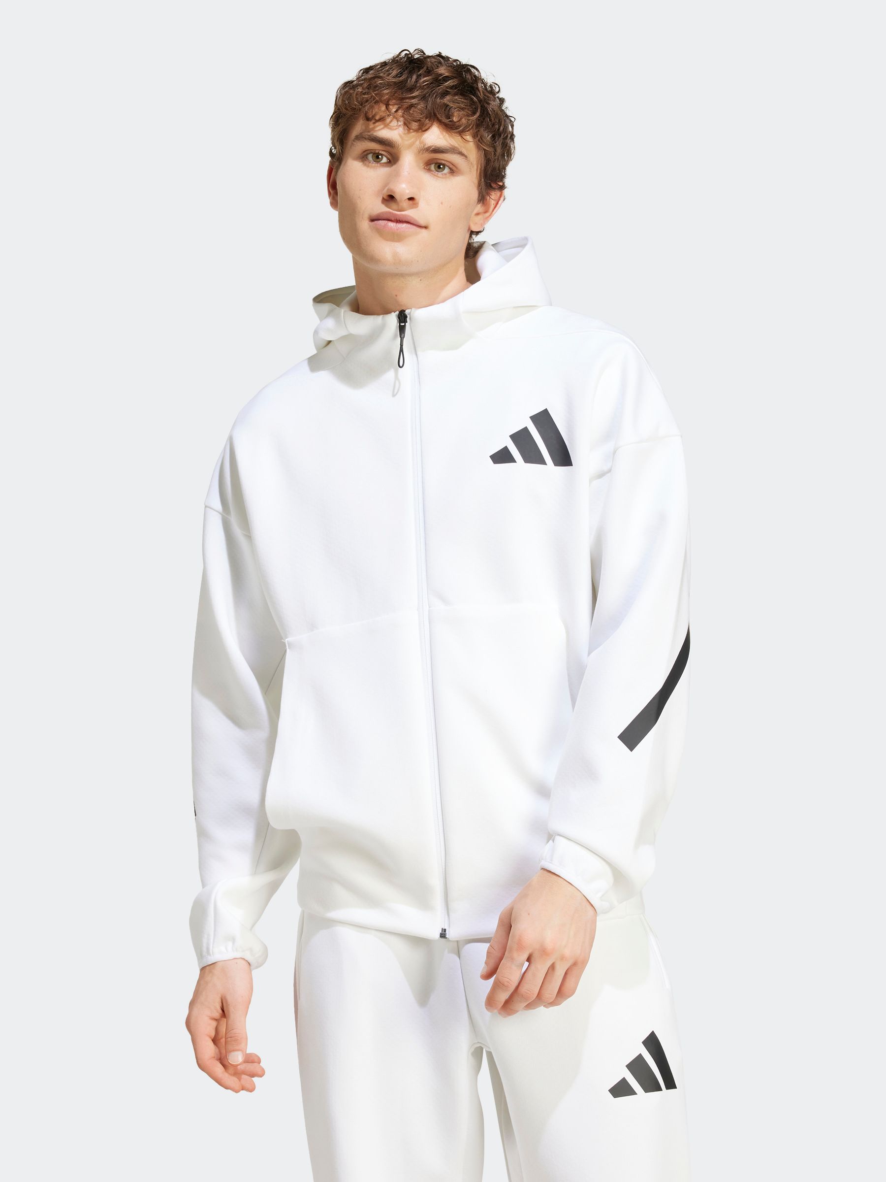 Buy adidas White Z N E Full Zip Hooded Track Jacket from the Next