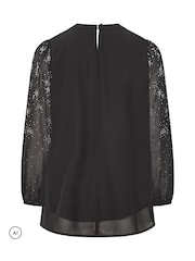 Yours Curve Diamante Keyhole Blouse - 6 paveikslėlis iš 6