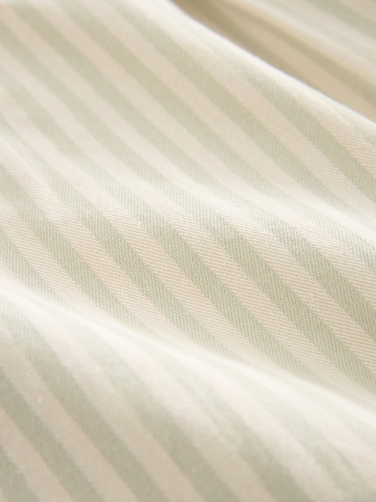 Sage Green and White Stripe Cotton Shacket - Image 5 of 5
