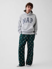 Gap Green Dog Print Flannel Pyjama Bottoms - Image 3 of 5