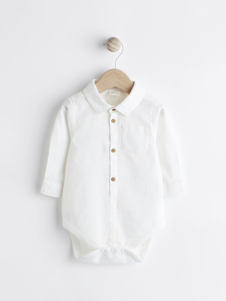 Bílá - Tkané Ložní prádlo Mix Shirt Miminko Body - Image 1 of 6