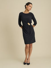Gina Bacconi Black Tamaryn Gold Detail Dress - Image 4 of 5