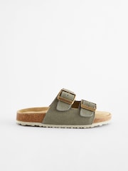 Sage Green Slip-On Corkbed Sandals - Image 2 of 6