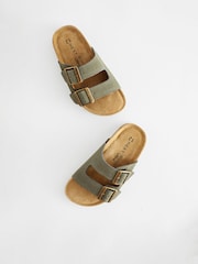 Sage Green Slip-On Corkbed Sandals - Image 5 of 6