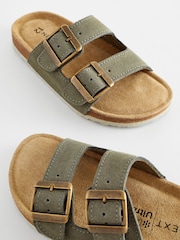 Sage Green Slip-On Corkbed Sandals - Image 6 of 6