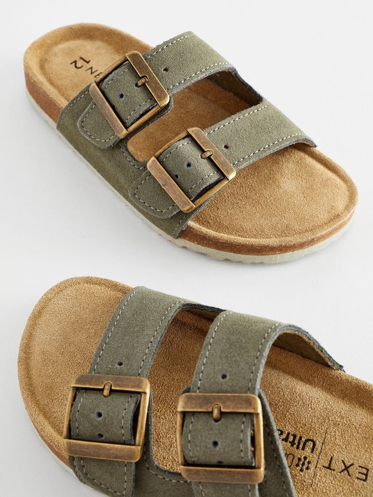 Sage Green Slip-On Corkbed Sandals - Image 6 of 6
