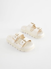 Baker by Ted Baker Girls Satin Footbed Buckled Sandals - Image 1 of 7