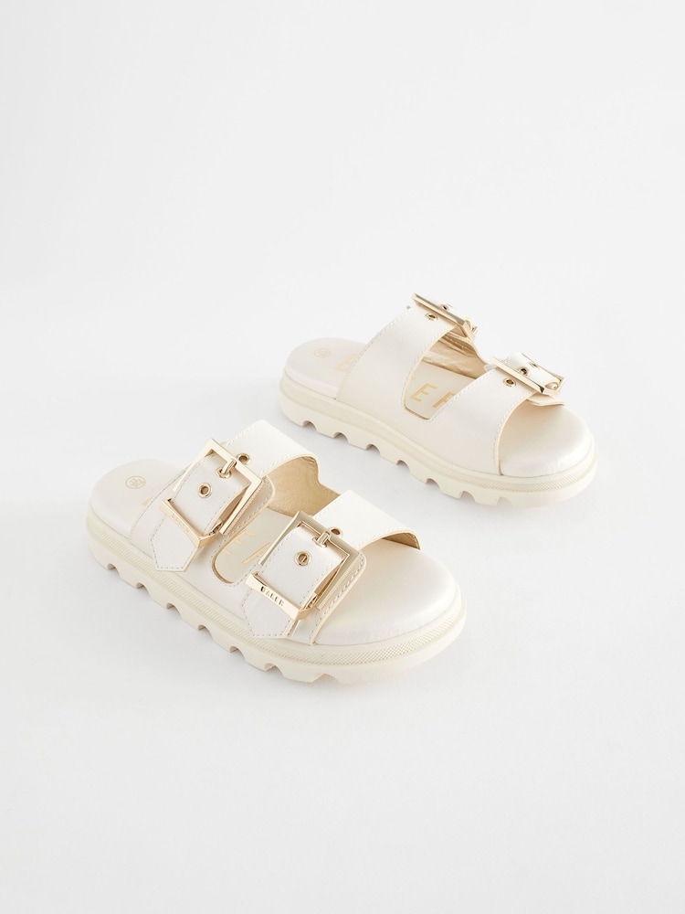 Baker by Ted Baker Girls Satin Footbed Buckled Sandals - Image 1 of 7