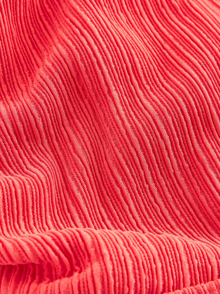 Coral Pink Rib DD+ Wired Crop Bikini Top - Image 7 of 7