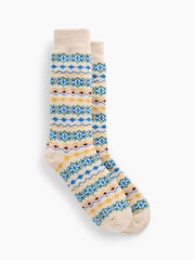Gap Cream Fair Isle CashSoft Crew Socks - Image 1 of 2