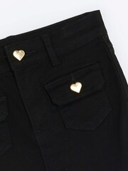 River Island Black Girls Pocket Front Flare Jeans - Image 2 of 3