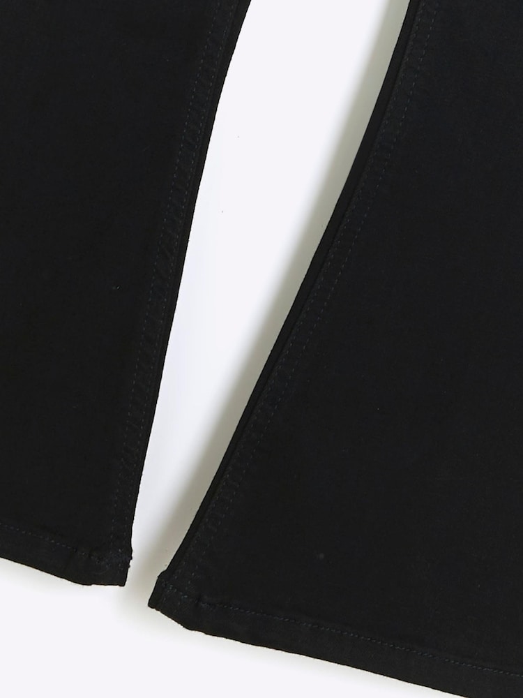 River Island Black Girls Pocket Front Flare Jeans - Image 3 of 3