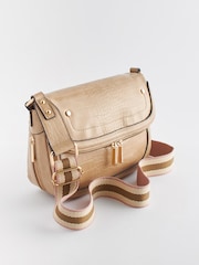 Bone Cream Webbing Strap Saddle Bag - Image 4 of 9