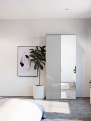 Wiemann Peyton Grey Glass and Mirror Semi Fitted Double Wardrobe - Image 1 of 6