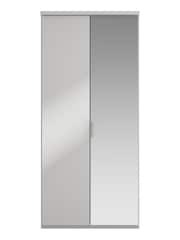Wiemann Peyton Grey Glass and Mirror Semi Fitted Double Wardrobe - Image 1 of 3