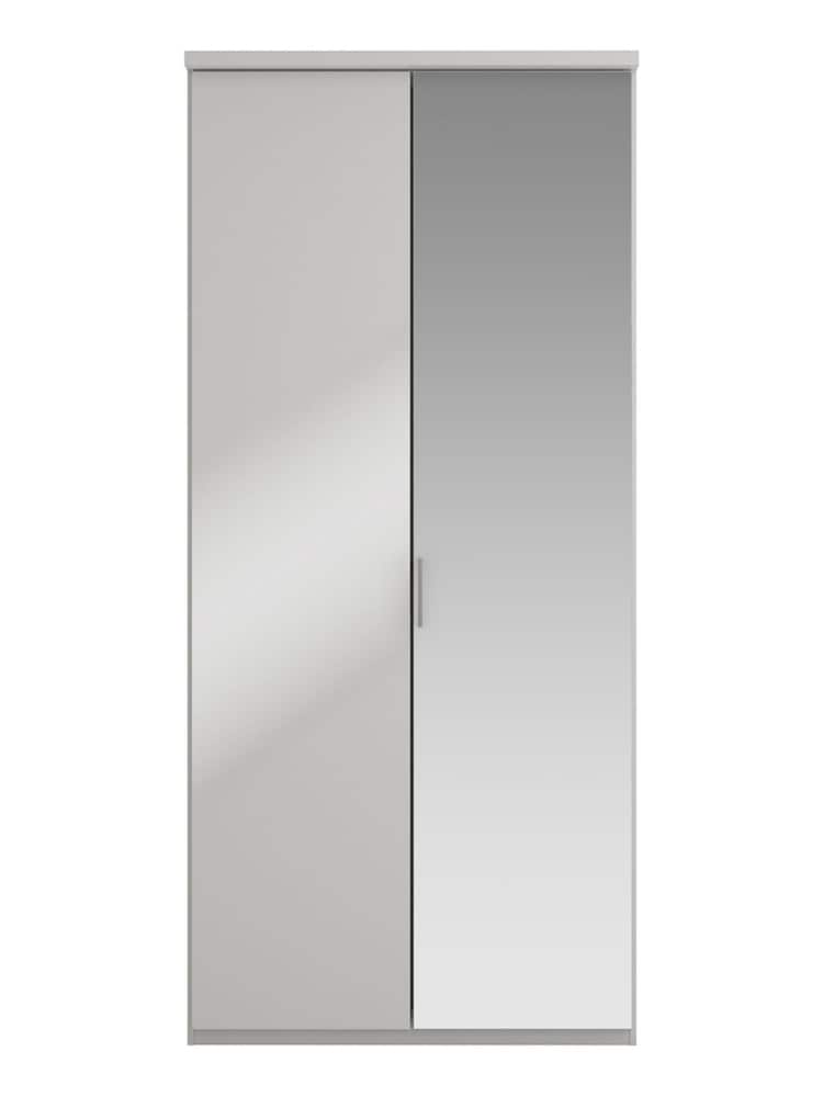 Wiemann Peyton Grey Glass and Mirror Semi Fitted Double Wardrobe - Image 1 of 3