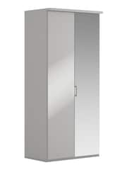 Wiemann Peyton Grey Glass and Mirror Semi Fitted Double Wardrobe - Image 2 of 3