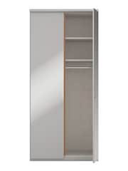 Wiemann Peyton Grey Glass and Mirror Semi Fitted Double Wardrobe - Image 3 of 3