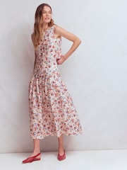 Boden Cream Andrea Linen Shell Top - Image 4 of 6