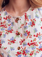Boden Cream Andrea Linen Shell Top - Image 5 of 6