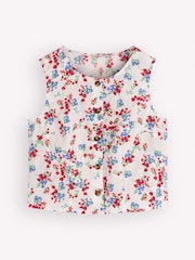 Boden Cream Andrea Linen Shell Top - Image 6 of 6