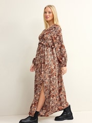 Animal Print Maternity Maxi Dress - Image 2 of 7