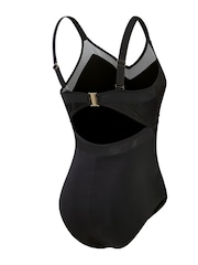Черный - Speedo Женский моделирующий 1 Pieces купальник с сетчатой отделкой - Изображение 11 из 14