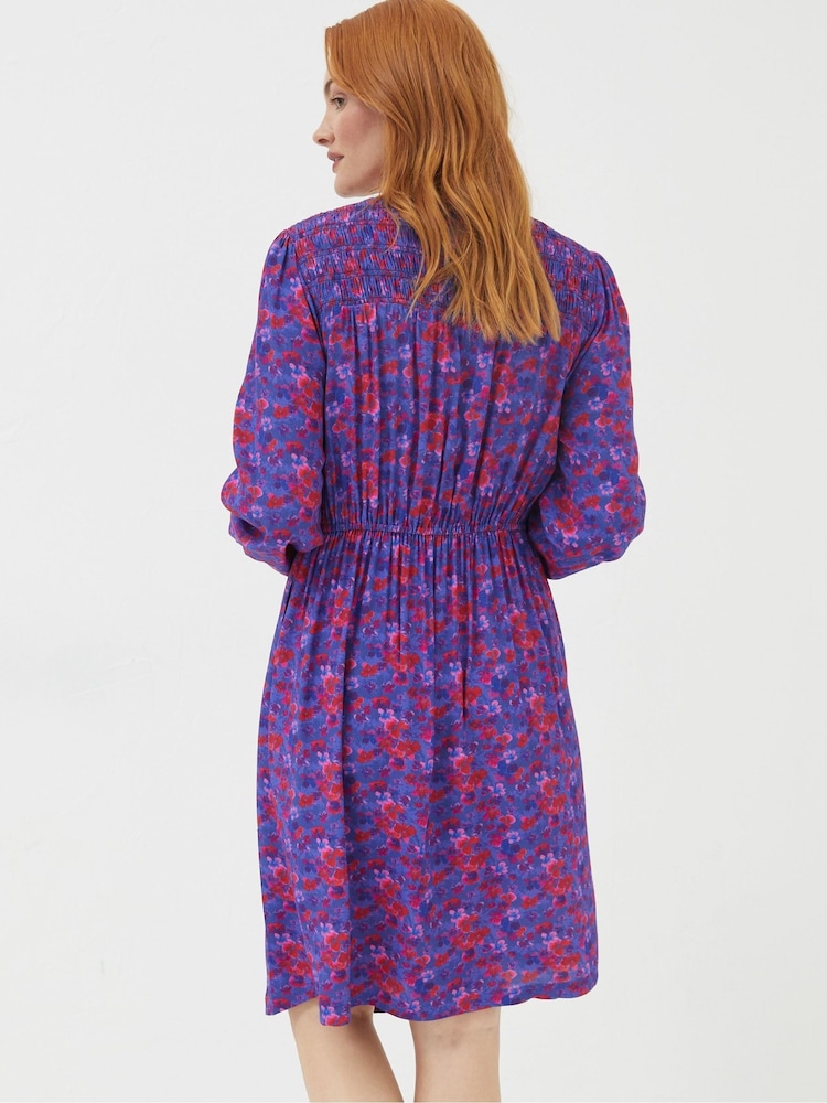 FatFace Purple Annie Painterly Floral Dress - Image 2 of 5
