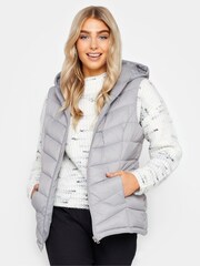 M&Co Grey Short Quilted Gilet - Image 1 of 4