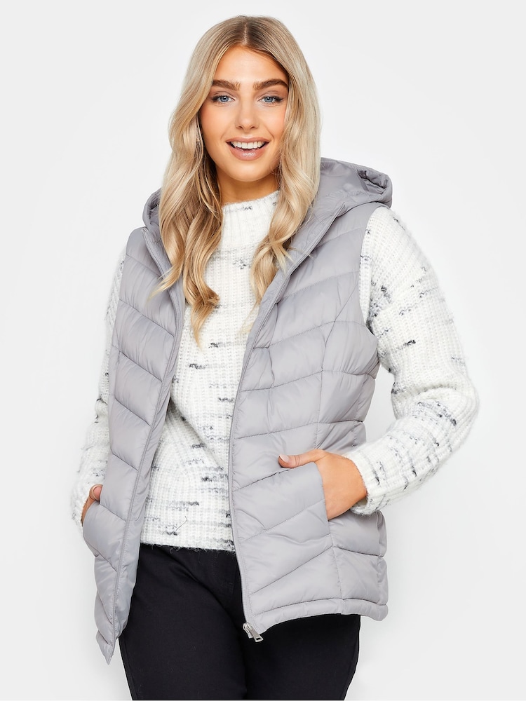 M&Co Grey Short Quilted Gilet - Image 1 of 4