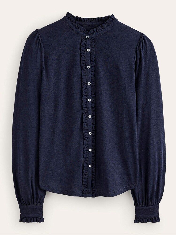 Boden Blue Caroline Jersey Shirt - Image 5 of 5 Boden Blue Caroline Jersey Shirt - Image 5 of 5