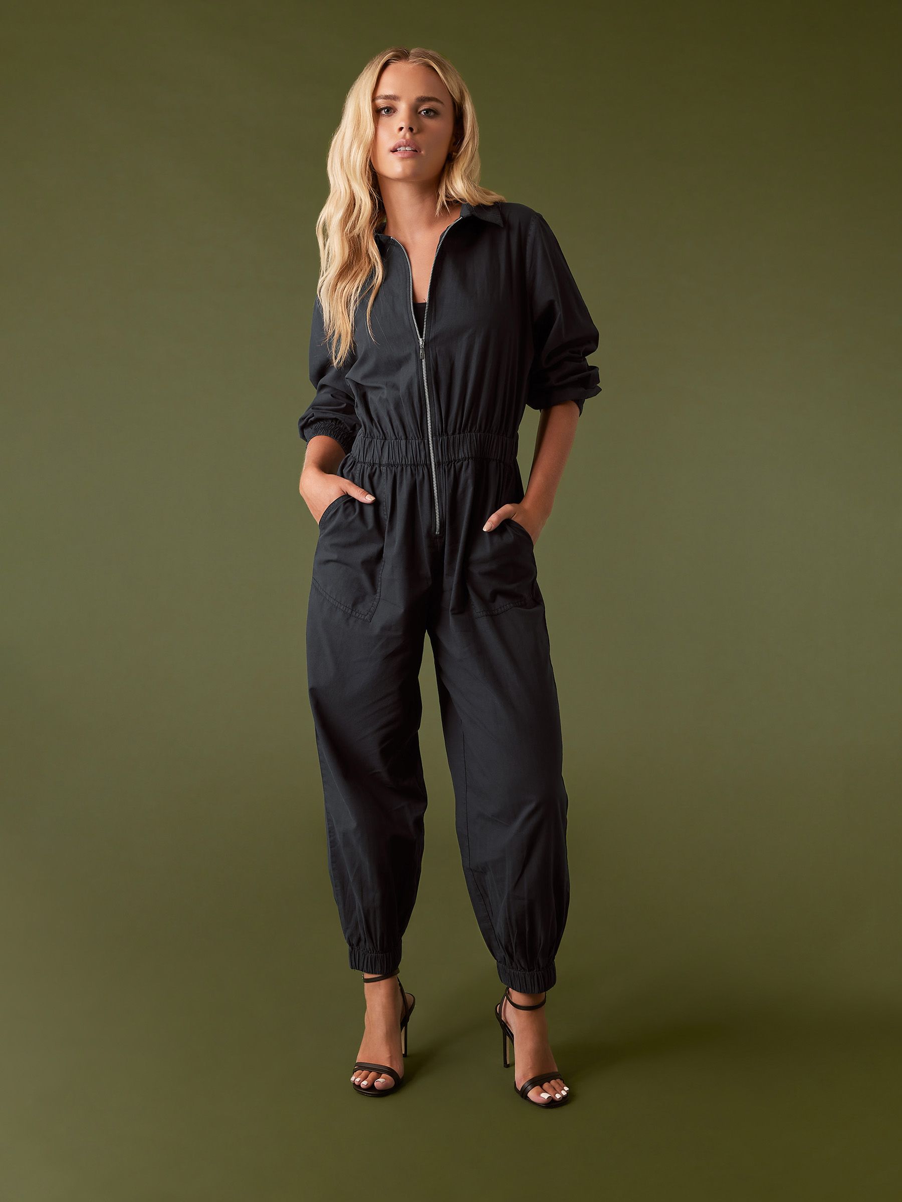 Petite long sleeve jumpsuits 2025