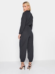 PixieGirl Petite Black Zip Front 100% Cotton Long Sleeve Jumpsuit - Image 5 of 6