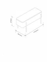 MADE.COM White Asare Storage Ottoman Bench - Image 4 of 4