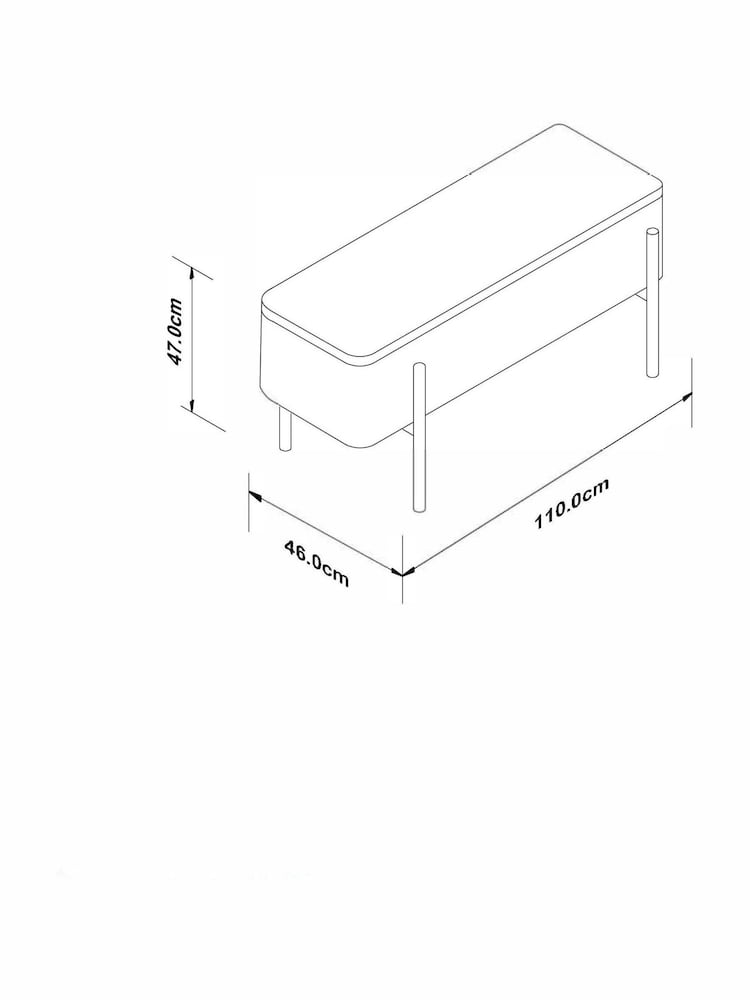 MADE.COM White Asare Storage Ottoman Bench - Image 4 of 4