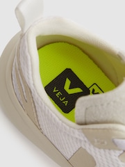 Reiss White Pierre Small Canary Light Veja Mesh Trainers - Image 6 of 6